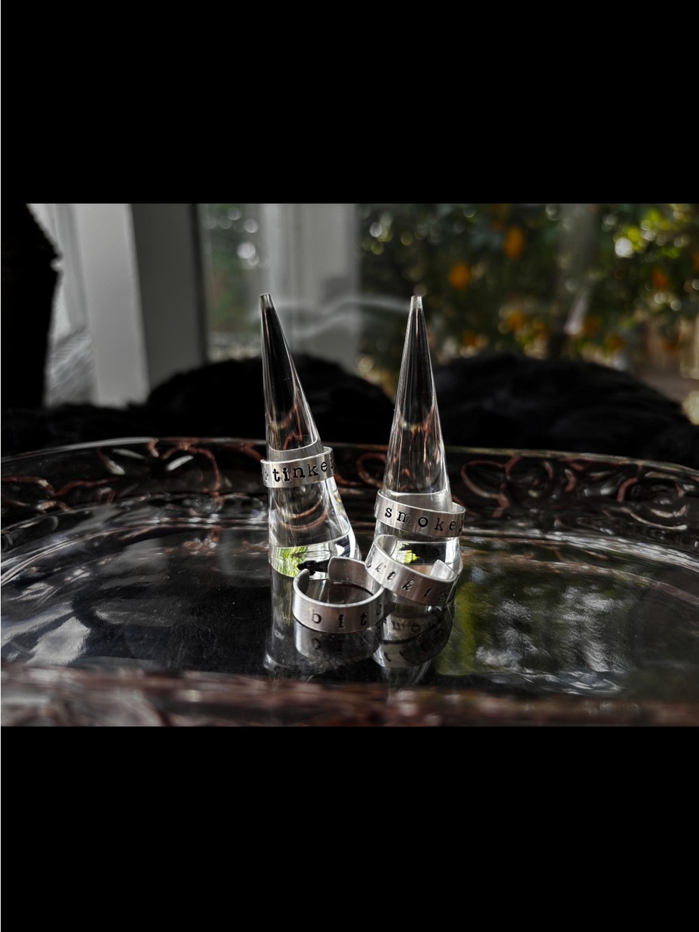 Aluminum Custom Text Rings - Picture 3 of 9
